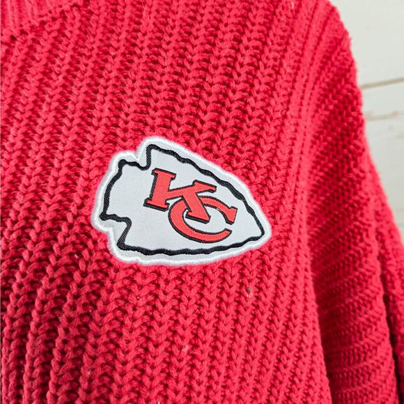 Kansas City Chiefs Sweater Chunky Script Pullover Size XL - Picture 4 of 7
